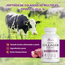 VIVONU Píldoras de colágeno compuestas para hombres y mujeres, 60 cápsulas tipo i, ii, iii, v, X | péptidos hidrolizados que contienen biotina, ácido hialurónico y complejos de vitamina C liposolubles | no modificados genéticamente, sin rellenos - 2 botellas - Ver 3