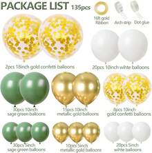 Kit de Arco de Guirnalda de Globos, Adecuado para baby shower, Boda, cumpleaños, Aniversario, Halloween, Navidad y Otras Decoraciones para Fiestas (Estampado animal) - verde claro - Ver 3