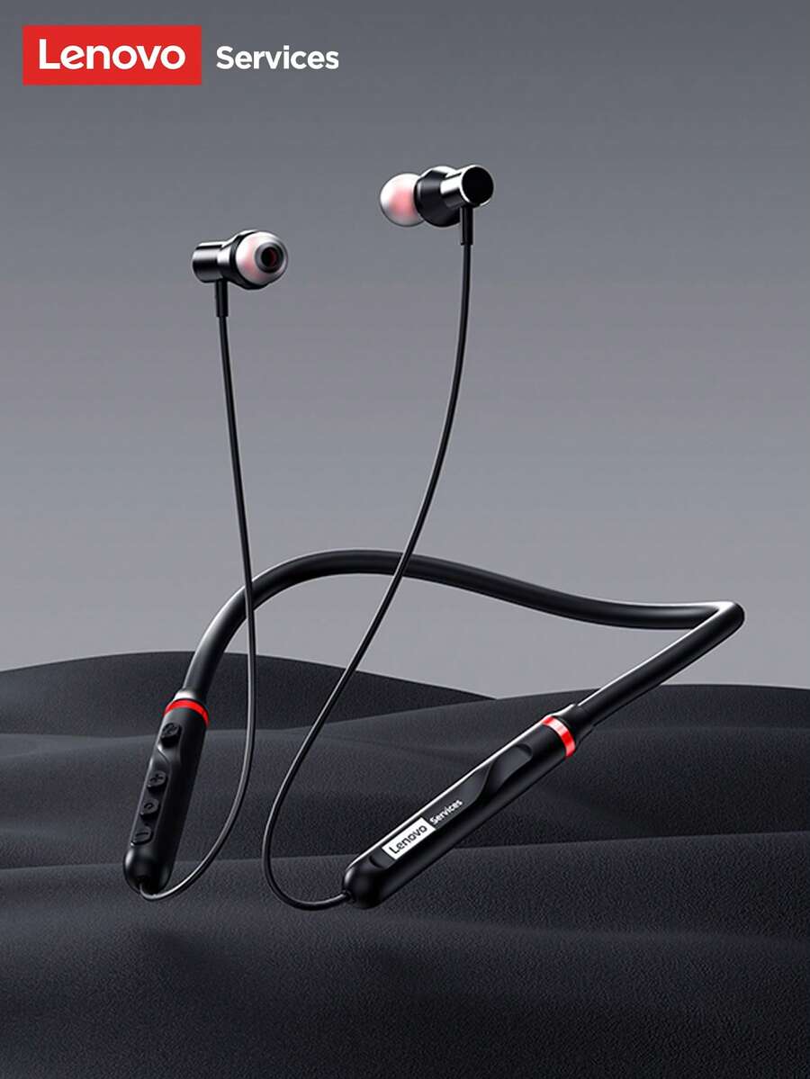 Lenovo 联想Y111颈挂式蓝牙耳机，运动跑步防汗，超长续航，HIFI音质，低延迟，高清通话带麦克风，被动降噪，无线耳塞