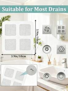 1pc Self-Adhesive Mesh Hair Catcher Drain Cover, Prevents Clogging In Shower, Bathtub, Kitchen Sink, Fits Most Drains Kitchen Items Kitchen Accessories Kitchen Tools