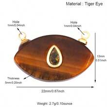 1 mặt dây chuyền đá tự nhiên hình giọt nước bằng đồng cổ điển, tự làm cho vòng tay, vòng cổ, hoa tai, dây điện thoại, phụ kiện trang sức - Nhiều màu - Xem 13