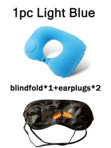 1/2/3个装充气颈枕,飞机旅行必备,符合人体工学的U型充气枕,贴合颈部曲线,便携轻巧,提供舒适支撑,缓解颈部压力,旅行必备 - 彩色 - 查看 45