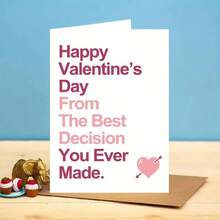 1pc, Funny Valentine's Day Cards For Your Husband Or Boyfriend, Best Decision You Ever Made, Ironic Valentine's Day Cards, Small Business Supplies, Thank You Cards, Birthday Gifts, Unusual Items - Multicolor - View 6