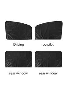 2PCS Magnetic Car Window Shades - Universal Sun Blockers For UV Protection & Privacy, Blackout Curtains For Camping/Napping, Fits Most Vehicles