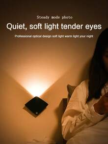 LED Stingray Motion Sensor Light, Unique Appearance Sensor Activated Lighting, Suitable For Bedroom, Living Room, Stairway, Closet, Bathroom, Entryway, Battery Or USB Rechargeable Motion Sensor Wall Lamp