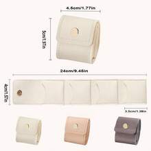 Foldable Travel Jewelry Pouch With Buckle, Multi-Functional Jewelry Roll Bag For Earrings, Rings, Necklaces - Multicolor - View 3