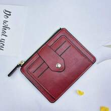 1个/2个装女士卡包/男士卡包，拉链零钱包，迷你时尚多功能信用卡包，带安全拉链和多个卡槽，柔软PU皮革，便携、防水、耐用，大容量多功能名片夹，带多个卡槽，信用卡、借记卡和银行卡收纳包，女士礼物、男士礼物、圣诞礼物。