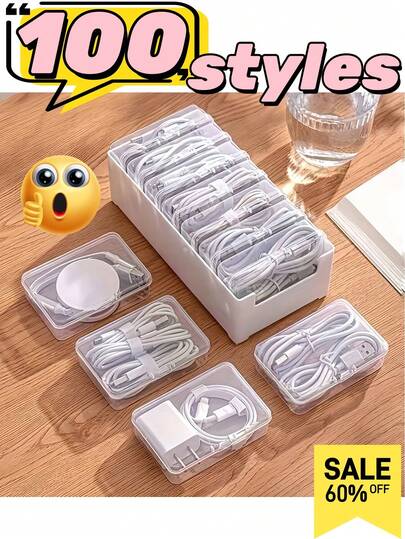 1 Set Cable Management Box, Power Cord And Charging Cable Organizer, Phone Charger Holder, Cord Winder, Desktop Cable Tidy Box, Cable Management Box, Cable Organizer, Cable Storage, Cable Organizer, Cable Organizer, Cable Storage Box, Charger Cable Organizer, Charging Cable Organizer, Cable Management Box, Zhsmyup Cable Organizer, Charger Organizer, Drawer-Style Cable Organizer, Charging Cable Storage Box