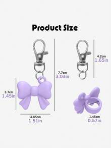 1个蝴蝶结唇彩钥匙扣，唇膏钥匙扣套，便携式唇彩收纳盒，唇膏收纳盒，唇彩钥匙扣，旅行配件，唇膏钥匙扣套，多功能配件，唇彩钥匙扣套，便携设计，易于挂在钥匙上，女士配件，情人节礼物 - 彩色 - 查看 7