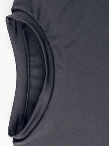 Áo thun nữ dài tay cổ tròn, màu trơn, ôm dáng, gợi cảm, phong cách thường ngày. - Xám - Xem 5