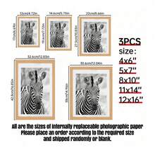 1/3件装相框，可用于墙面和桌面展示，适用于桌面艺术装饰、生日派对装饰、家居客厅办公室装饰、母亲节新年复活节礼物，黑色，长方形，不含照片，毕业礼物 - 棕色 - 查看 2