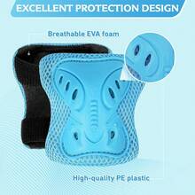 6件套护膝、护肘和护腕套装 - 专为轮滑、骑行、BMX自行车、滑板、直排轮滑、滑板车等运动设计 - 彩色 - 查看 4