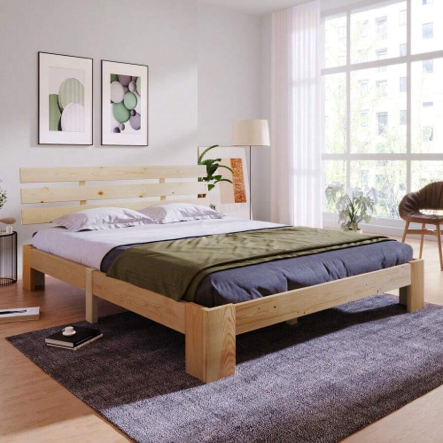 Bed Frames - Natural + Solid Wood + 140cm*200cm - 查看 1
