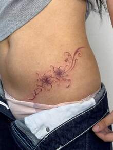 1 miếng dán hình xăm tạm thời chống thấm nước, chống mồ hôi, có thể giặt được, chất liệu PVC, thiết kế cao cấp cá nhân hóa, hình xăm đôi phong cách Ins, họa tiết hoa ly nhiều màu sắc, thích hợp sử dụng hàng ngày, giữ được 3-5 ngày. - Nhiều màu - Xem 3