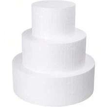 1pc Round White Foam Cake Model, Foam Model For Diy Cake Decorating Practice And Wedding Decorations, Flower Decorations, Cake Making, Baking Displays, Christmas Party Cakes, Valentine'S Day, Easter, Halloween, And Other Holiday Party Cake Decorations, And Hotel Cake Model Props