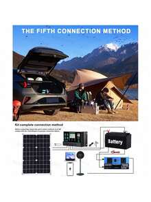 2024 Model 10000W Solar Power System, 500W Solar Panel, 100A MPPT 12V/24V To 110V/220V Pure Sine Wave Inverter, Complete Off-Grid System For Home, Emergency, Camping, CE Certified - Black - View 8