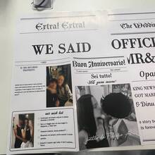 1 Customized Couple Anniversary Newspaper - Personalize With Photos And Text, Perfect For 1st Anniversary, Wedding, Long-Distance Relationship Gift - Multicolor - View 11