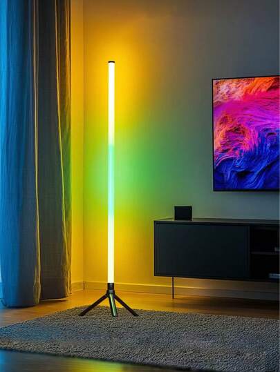 LED Floor Corner Lamp, Smart RGB Floor Lamp, Suitable For Room, Living Room, Office, Bar, Music Hall, Romantic Atmosphere, Remote Control, Stepless Dimming & Music Rhythm Atmosphere Nightlight