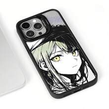 Funda para teléfono con diseño artístico de personaje de anime, compatible con teléfonos ,  17,  16 Pro Max,  15 Pro Max,  13 y  12. Fabricada en TPU para una protección eficaz contra golpes y caídas. Un regalo ideal para familiares, amigos, seres queridos, parejas y para Navidad. - Negro - Ver 6