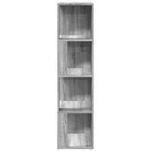 vidaXL Sonoma Corner Wardrobe, Grey, 33x33x132 cm, Engineered Wood - Czarne - Zobacz 3