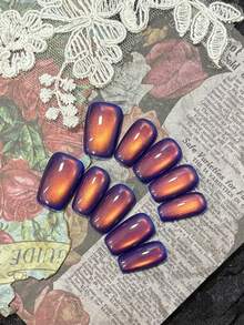 MISS SHAKA 10ml Esmalte de uñas de gel con efecto de ojo de gato, cristal de vidrio de alta densidad, color púrpura dorado, para el otoño y el invierno, para salón de uñas o uso en casa, súper brillante y blanqueador, suministros populares de arte de uñas