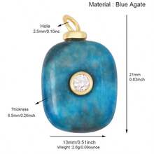 1 mặt dây chuyền đá tự nhiên hình giọt nước bằng đồng cổ điển, tự làm cho vòng tay, vòng cổ, hoa tai, dây điện thoại, phụ kiện trang sức - Nhiều màu - Xem 32