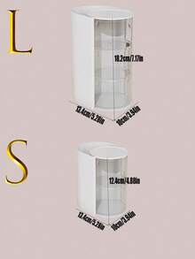 2-In-1 Vanity Organizer - Semi-Transparent Multi-Layer Cosmetic Storage Cabinet, Space-Saving Bathroom Countertop Organizer, No Assembly Required, Elegant Design, Durable, Great Birthday/Christmas Gift For Women