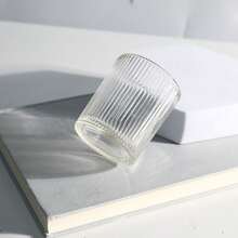 24/36/48 Piece Glass Hurricane Striped Candle Holder Set - Transparent Small Candle Centerpiece Decoration, Suitable For Home And Holiday Decorations, Perfect For Halloween, Christmas, Easter, Valentine's Day, Thanksgiving - 透明 - 查看 6