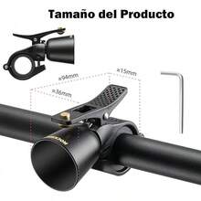 Timbres de Bicicleta,Campana de Bicicleta de Montaña,Campanas de Bicicleta con Sonido Fuerte,Campanas de Cuernos,Ajuste para Manillares de 0.87-1.25in/22.2-31.8mm - Negro - Ver 2