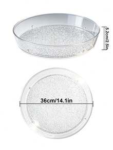 1 pieza Bandeja de almacenamiento de baño de 14 pulgadas (con base antideslizante) - Bandeja de plástico resistente, adecuada para cocina, despensa, refrigerador, baño y encimera, diseño de gran capacidad para ahorrar espacio, superficie duradera y fácil de limpiar, ideal para almacenar especias, adecuada tanto para hombres como para mujeres - Multicolor - Ver 8