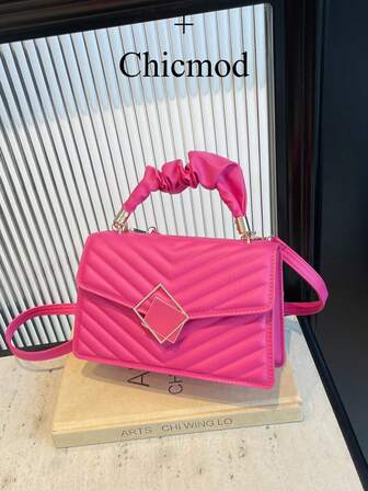 Fashionable Solid Color Crease Handbag, Cloud Bag, Pleated Bag, Crocodile Texture, Large Capacity, Fashionable Women's Bag Suitable For Shopping, Wallet, Shopping, Young Women, College Students, Newlyweds, White-Collar. Suitable For Office, University, Work, Business, Commuting, Outdoor Activities, Travel And Outings