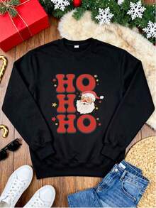 Blusa de sudor para mujer con estampado de galletas rosadas "Tis The Season", ideal para fiestas de Navidad y regalo para ella, estilo festivo y cómodo, perfecta para ocasiones navideñas y uso diario. - Negro - Ver 3