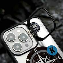 Funda para teléfono con diseño de brújula y aventura, compatible con teléfonos ,  17,  16 Pro Max,  15 Pro Max,  13 y  12. Fabricada en TPU para una protección eficaz contra golpes y caídas. Un regalo ideal para familiares, amigos, seres queridos, parejas y para Navidad. - Negro - Ver 4