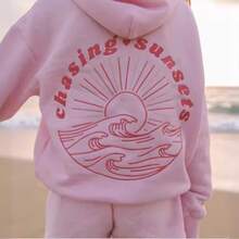 Outdoor Sports Hoodie Professional Embroidery DING Z Letter Print Sweatshirt Drop Shoulder Sleeve Hoodie Embroidery Sweatshirt