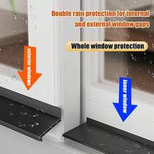 110cm TPE Window Water Stopper, Universal Rainproof Solution, Window Seal Strip, Effective Water Barrier For Window Panes, Rainwater Ingress Prevention, Window Gap Seal Strip - Multicolor - View 3