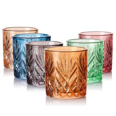 Handmade Colored Shot Glasses Set Of 6, 1.5 Oz Vintage Heavy Base Shot Glass Set, Tequila Cups Small Glass, Shot Glasses For Whiskey, Tequila, Vodka, Spirits & Liquors