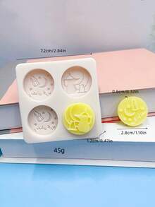 1个斋月星月形状硅胶模具，带阿拉伯文字 - 淺灰色 - 查看 6