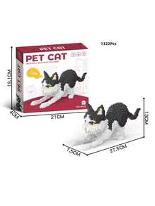 1322块三色迷你猫咪积木套装——猫咪爱好者的首选，逼真的设计让您仿佛置身于爱猫的世界，是理想的节日礼物，宠物主题积木套装还能增进亲子互动。 - Pack Bag - 查看 14