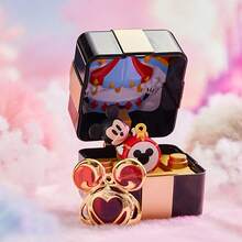 Miniso Caja sorpresa romántica de Disney Winnie the Pooh/Stitch/Mickey, material nacarado exquisito, mini caja de almacenamiento con escenas, organizador de escritorio, pequeño regalo y alivio del estrés al desempaquetar (1 unidad al azar). - Multicolor - Ver 4