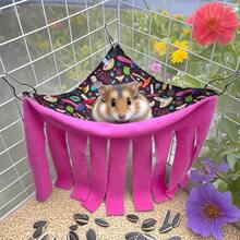 Small Pet Hideaway House, Hanging Corner Hideout For Small Animals, Cozy Corner Pet Hammock Tent, Washable Play & Resting Habitat For Hamsters, Ferrets, Squirrels, Sugar Gliders, Chinchillas, Rabbits, Hedgehogs (Exclusive Pattern) - Multicolor - View 54