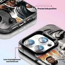 Funda de teléfono de rapero 50 Cent a la moda, funda suave negra IMD colorida plateada adecuada para 17 16 15 14 13 12 11  Pro Max - z6 - Ver 7