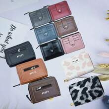 1个/2个装女士卡包/男士卡包，拉链零钱包，迷你时尚多功能信用卡包，带安全拉链和多个卡槽，柔软PU皮革，便携、防水、耐用，大容量多功能名片夹，带多个卡槽，信用卡、借记卡和银行卡收纳包，女士礼物、男士礼物、圣诞礼物。