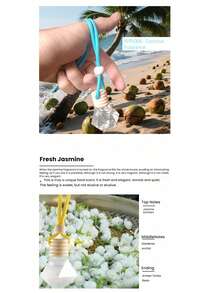 1 件 8ml 车载无焰香薰精油扩散器持久淡香吊坠汽车空气清新剂悬挂式，可爱车载空气扩散器，持久车用家用空气清新剂，男女通用汽车清新剂，去除异味持久留香情人节用品婚礼用品 - 彩色 - 查看 34