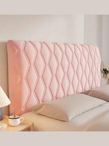 1 Velvet Thickened Headboard Cover For Full Queen California King Bed, Quilted Headboard Cover Soft Dust Protective Cover For Bedroom Decoration, Washable, Long Protective Cover With Cushion, Fits King Size Bed, Elastic Filling, Elegant Double Bed, Single Bed, Suitable For Wooden Bed, Couples.