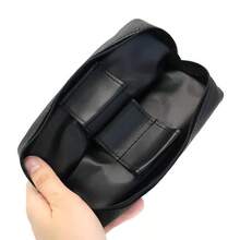 1pc Pipe Pouch, 2 Capacity Tobacco Pipe Accessories, Black & Brown - Black - View 3