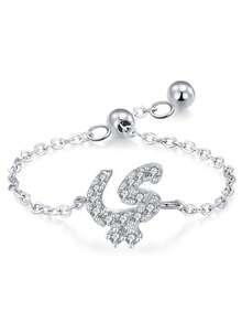 1 pièce Bague réglable minimaliste en lettre arabe en argent sterling 925, cadeau élégant pour les femmes pour le mariage, l'anniversaire, la fête des mères - Argent - Voir 16