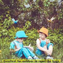 Dragonfly Garden Décor Stakes, Dragonfly Clip On Hat, 3D Fake Dragonflies Deer Or Horse Fly Nature Enemy To Scare Garden Fly Indoor Outdoor (5Pcs(1unit/Color)) - 5pcs 1unit or Color - 查看 2