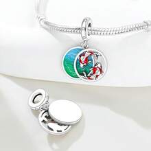 CYCUFF 1件镀银海洋生物吊坠，包含海豚、鲸鱼和海星图案，适合DIY手链、项链等饰品制作，是生日或女士礼物的绝佳选择。 - 彩色 - 查看 3