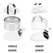 3pcs Mousse Cake Mold Set - Base, Pusher, Round & Heart Shaped Molds, Baking Tools