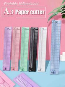SGIAWETA-1/5pcs A4/A3 Paper Cutter, Portable Plastic Paper Trimmer, Photo Cutting, Manual Desktop Slide Cutting Blade, Back To School, School Supplies-Birthdaygift - 多色 2 - 查看 11